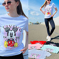 Летняя футболка Minnie Mouse (размеры: 42-44)