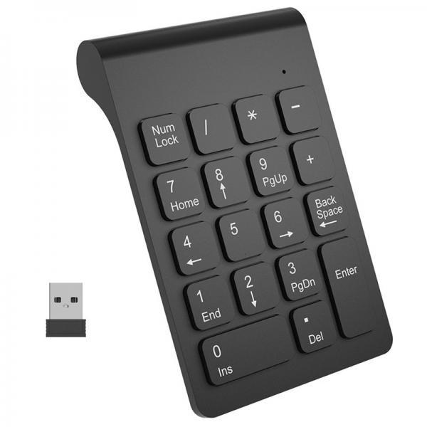 Мініклавіатура бездротова @LUX K319G NumPad Slim, Black, USB Чорний