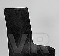 Универсальный чехол на стул велюровый Черный