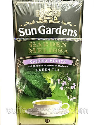 Чай Sun Gardens Melissa 25 пак зеленый "Садова Меліса", фото 3