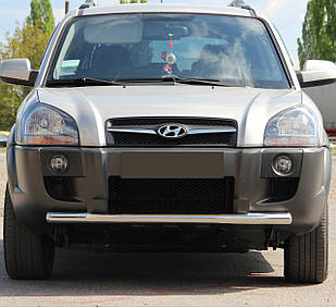 Кенгурник одинарний вус на Hyundai Tucson (c 2004---) Хюндай Туксон