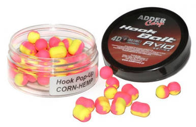 Плавальні бойли Adder Carp Hook Boilies Avid Pop-Up 10 мм / 90 мл Corn-Hemp / Кукурудза — Конопля