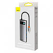 USB-Хаб Baseus Metal Gleam Series 5-in-1 30Hz Version (3xUSB3.0 + 4KHD + Type-C) gray, фото 9