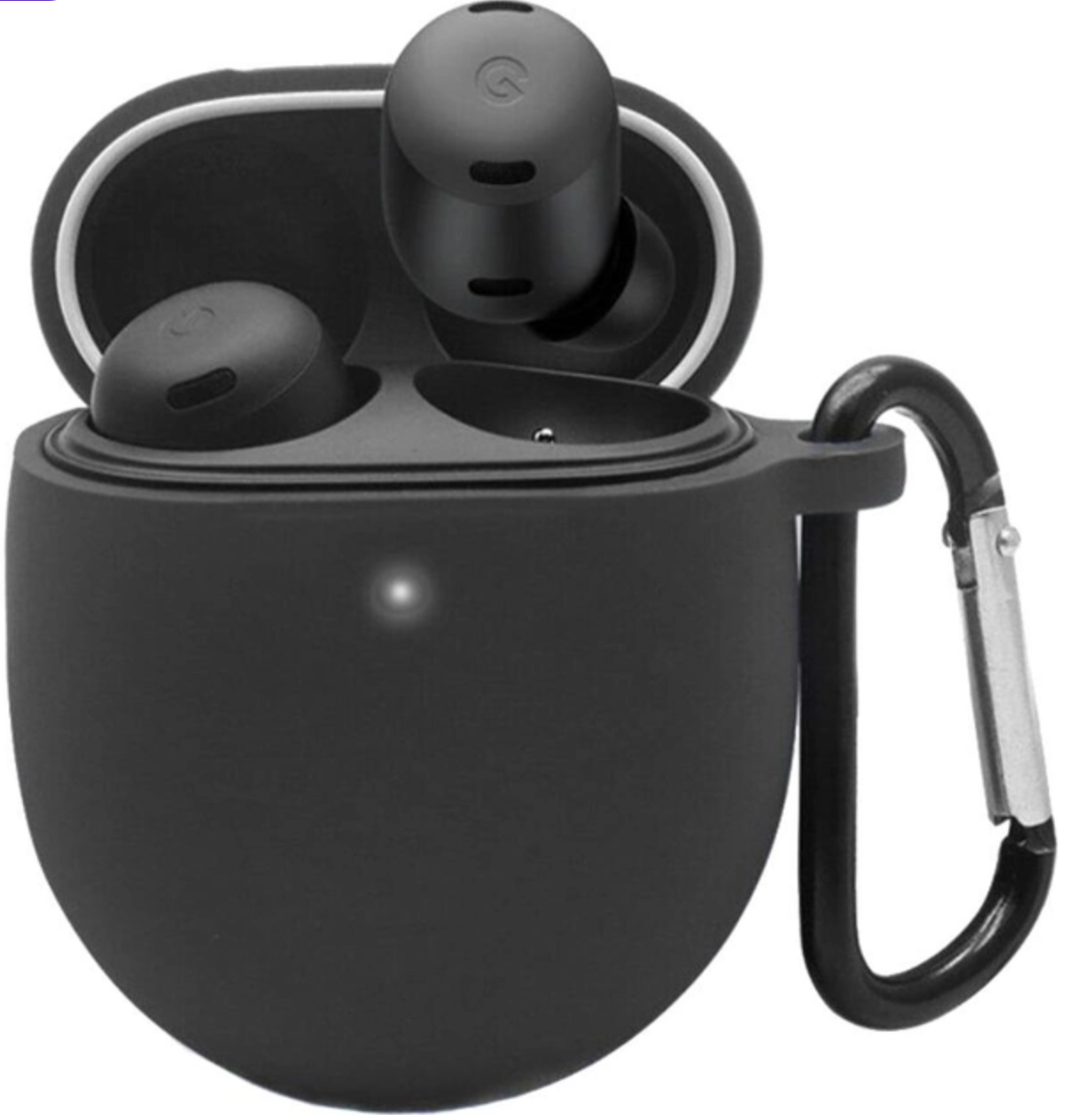 Силіконовий чохол із карабіном для Google Pixel Buds Pro чорний