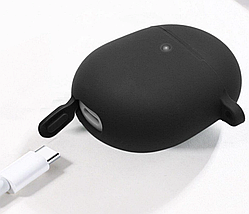 Силіконовий чохол із карабіном для Google Pixel Buds Pro чорний, фото 3