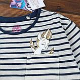 Смугастий бавовняний реглан на дівчинку з Поні Розмір 98, фото 5