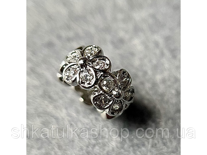 Намистина рондель інкрустована Кубічним цирконієм (намистина рондель з фіанітами) Р12, фото 1