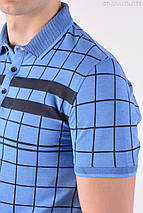 M (46/48). Підліткова футболка Поло 100% бавовна / ТМ Samo Узбекистан - блакитна, фото 3