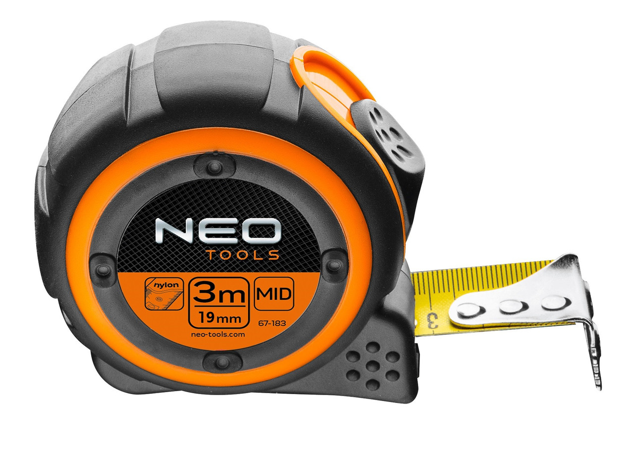Рулетка з блокатором стрічки та магнітом Neo Tools 67-183 300x1,9см