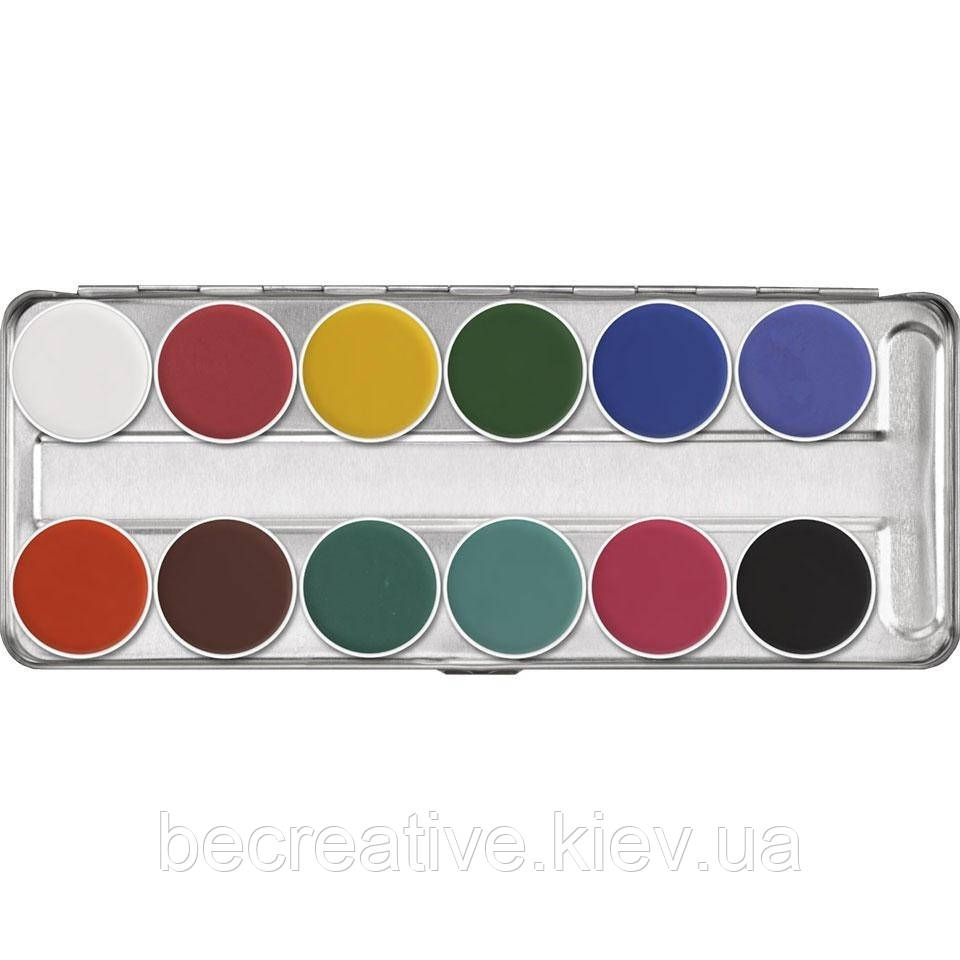 Палітра аквагриму Kryolan, 12 відтінків (палітра FP)