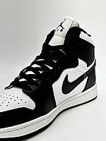 Кроссовки Nike Air Jordan 1 (black / white) .Хит!
