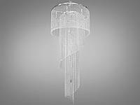 Великолепная хрустальная люстра для холла на 12 ламп, цвет хром FH011-800x2000HR-LS