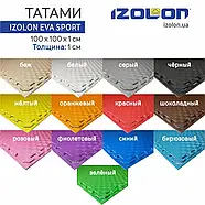 Мат татами ластівчин хвіст Izolon Eva Sport 100х100х1 см, фото 7