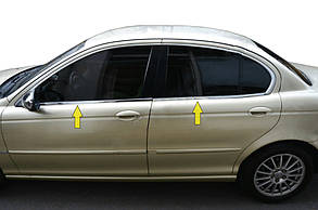 Нижня окантовка вікон (нерж) для Jaguar X-Type 2001-2009 рр
