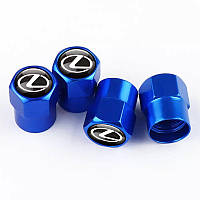 Ковпачки на ніпель для Лексус Short Blue Lexus, 4 шт.