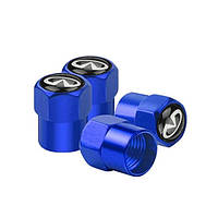 Ковпачки на ніпель із лого Infiniti Short Blue Інфініті, 4 шт.