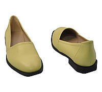 Размеры 38 и 40 Женские кожаные балетки Viscala, на низком ходу, желтые Viscala 722-64