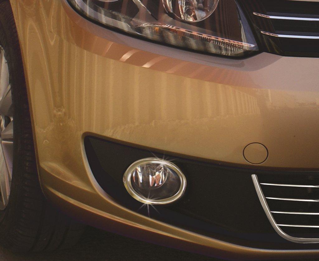 Накладки на противотуманки  2 шт.  нерж  OmsaLine - Італійська нержавійка для Volkswagen Touran 2010-2015 рр