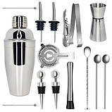 Набір барних аксесуарів для коктейлів, шейкер 550мл, 16 предметів, фото 2