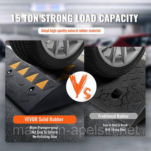 VEVOR 2x Пандус для порога из твердой резины Пандус для порога двери ...