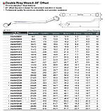Ключ накидний (кут 45°) 55х60мм Toptul AAAH5560 (AAEH5560) (Тайвань), фото 3
