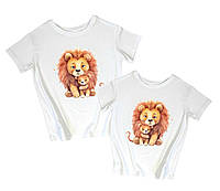 Пара футболок для папы и сына "львы" Family look