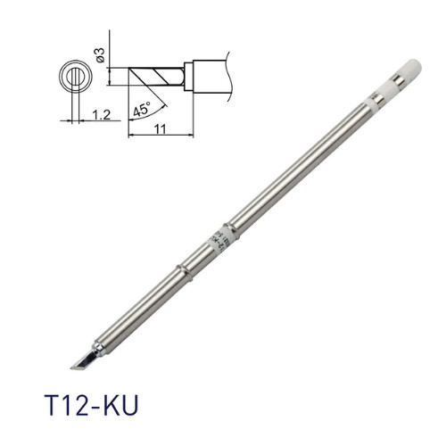 Жало накінечник T12-KU Ніж для паяльника паяльної станції Hakko T12, фото 1