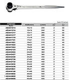 Ключ трещоточный силовий з подвійною головкою 22х24мм Toptul AEAH2224 (Тайвань), фото 3