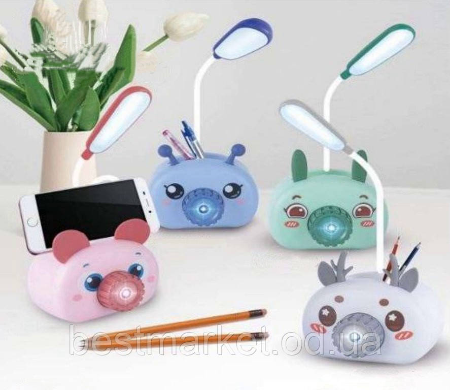 Лампа Настільна з Органайзером для Ручок і Підставкою Телефону Elite EL-2178 Акумуляторна в Асортименті, фото 1
