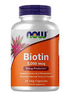 Біотин NOW Foods Biotin 5000 mcg 60 капсул