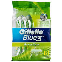 Бритвы одноразовые мужские Gillette Blue3 Sensitive 12шт.