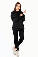 Женский спортивный костюм трёхнитка петля 44, черный