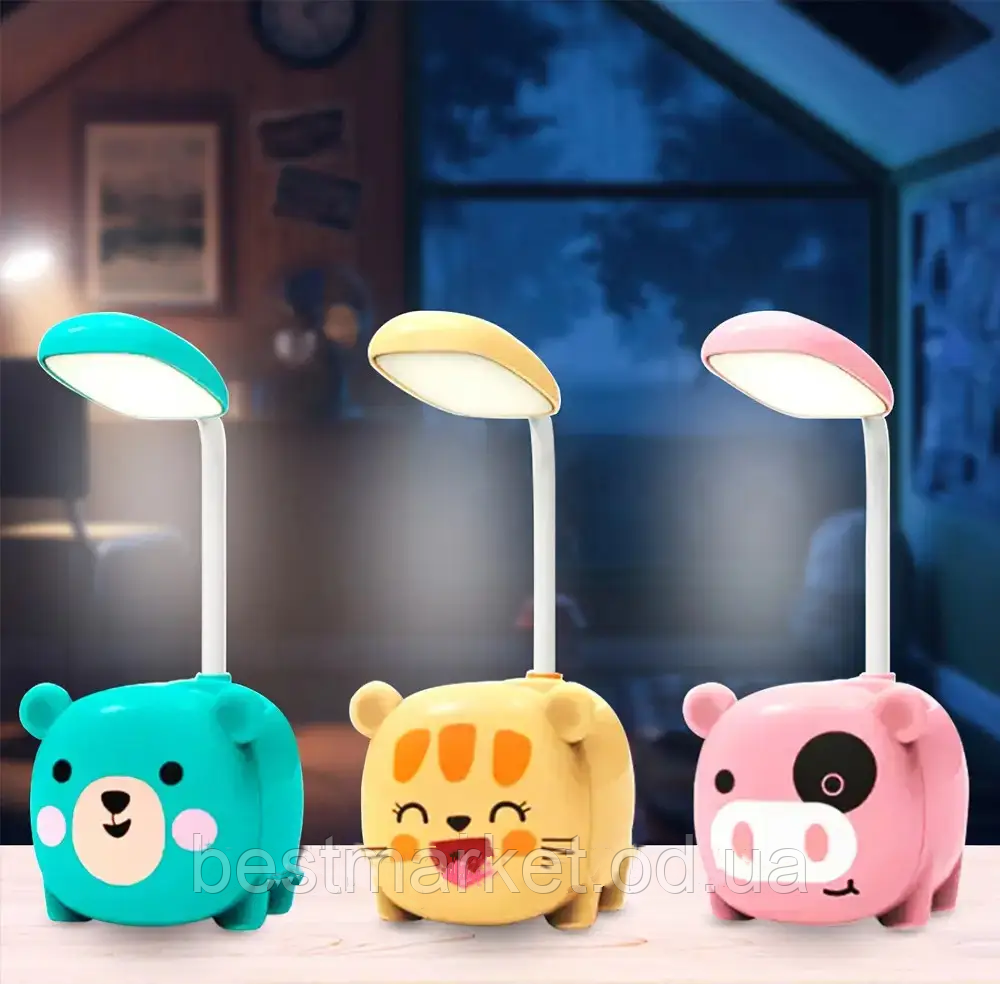 Лампа Настільна з Органайзером для Ручок і Підставкою Телефону Elite EL-2177 Акумуляторна в Асортименті