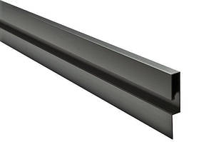 Плінтус алюмінієвий чорний LSP-601 60×10 під світлодіодну підсвітку 2м (ціна 1м)