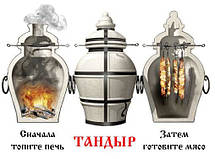 Таndир преміум Фаберже/H=94 см, d=54 см 2-3,5 кг м'яса за одне готування СИМОВИ 51 КИВ, фото 3