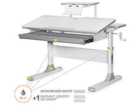 Дитячий стіл Mealux Edmonton Multicolor G з полицею S50 (арт. BD-610 W/MC + G + S50 WG)