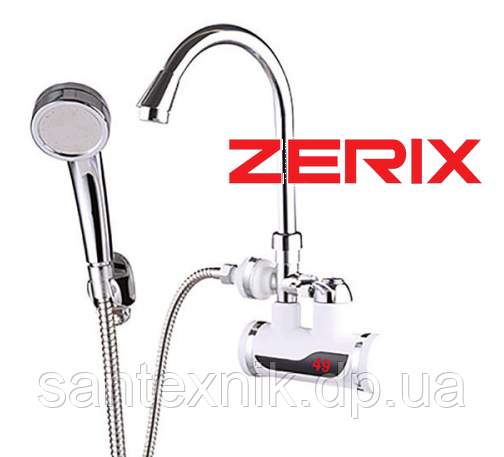 Проточний водонагрівач Zerix ELW08-EW (з індик. темп.) (ZX2788)