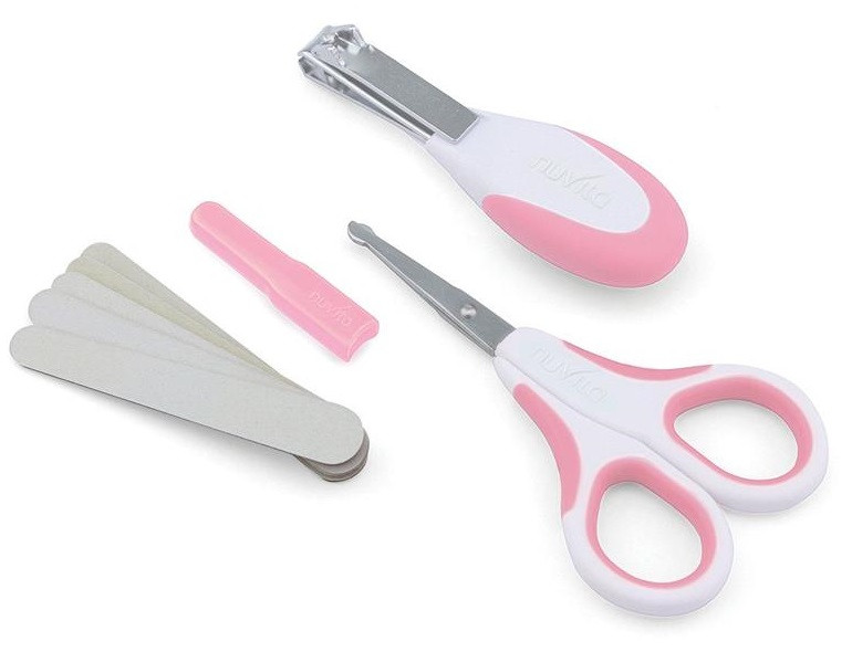 Nuvita Набір по догляду за дитиною 0м+ Рожевий Безпечні ножиці з акс. NV1138COOLPINK  Baumar - Знак Якості