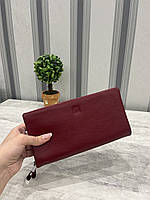 Женский кожаный бордовый кошелек Vermari на две змейки