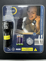 Фонарь светодиодный на батарейках Light Zone LED-TASCHENLAMPE MAX. 400 LUMEN model wk765 чорний