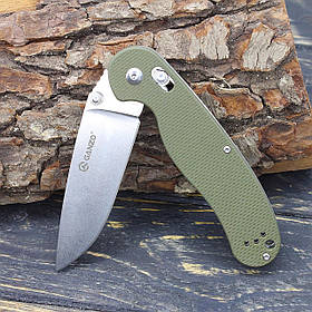 Туристичний складаний ніж Ganzo D727M-GR зелений (D2 сталь). Для полювання риболовлі та відпочинку на природі