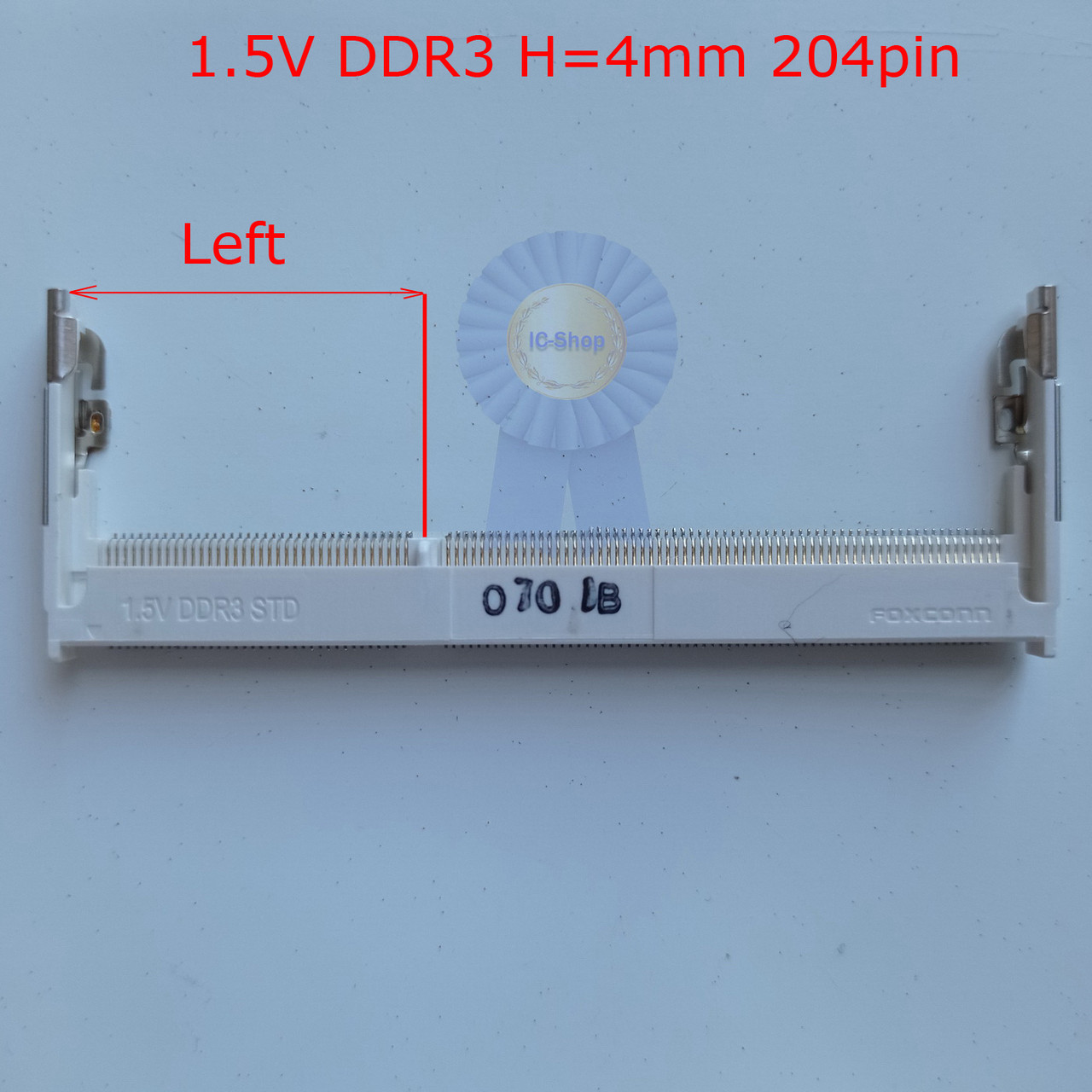 Роз'єм DDR3 204pin H=4mm (Лівий ключ) — Демонтаж