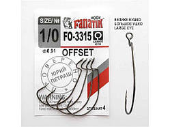 Гачок офсетний № 1/0 (4шт/уп) FO-3315 ТМ FANATIK