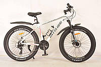 Гірський спортивний велосипед 24 дюйми S700 Mercury-OVERLORD / 24 швидкості / Shimano / з пляшкою / білий
