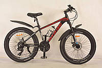 Горный спортивный велосипед 26 дюймов S700 Mercury-OVERLORD / 24 скорости / Shimano / с бутылкой / черный