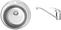 Deante Набір для кухні Twist, стальна мийка ZHC_0813 + зміш. BYU_060M, сталь  Baumar - Знак Якості