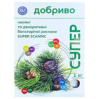 Супер Добриво для хвойних та декоративних багаторічних рослин 1 кг. Сімейний сад. Україна