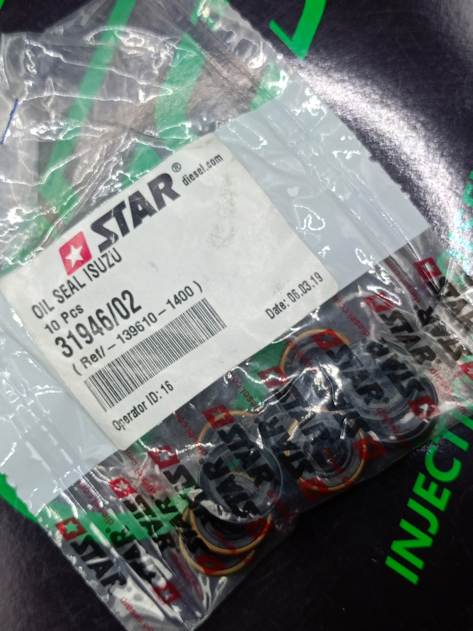 Сальник ТНВД без насічок 139610-1400 ( 17286 ) 31946/02 STAR, фото 1