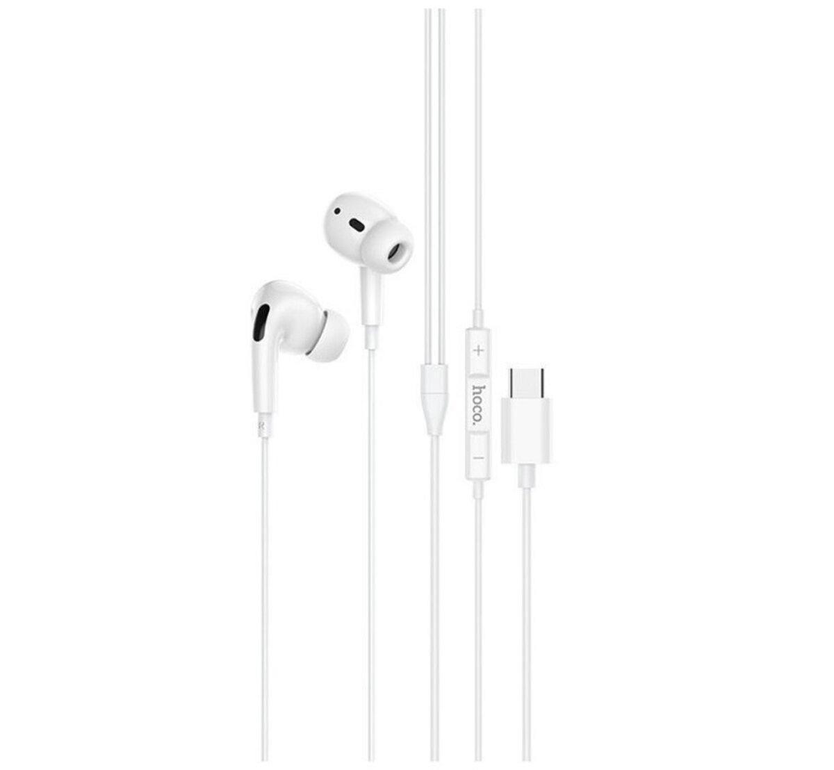 Навушники HOCO M101 Pro Crystal sound Type-C wire-controlled digital earphones with microphone White