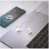 Навушники HOCO M101 Pro Crystal sound Type-C wire-controlled digital earphones with microphone White, фото 3